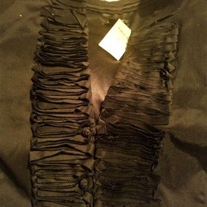 NWT Anne Klein Black Cocktail Dress Sz 8 V Neck